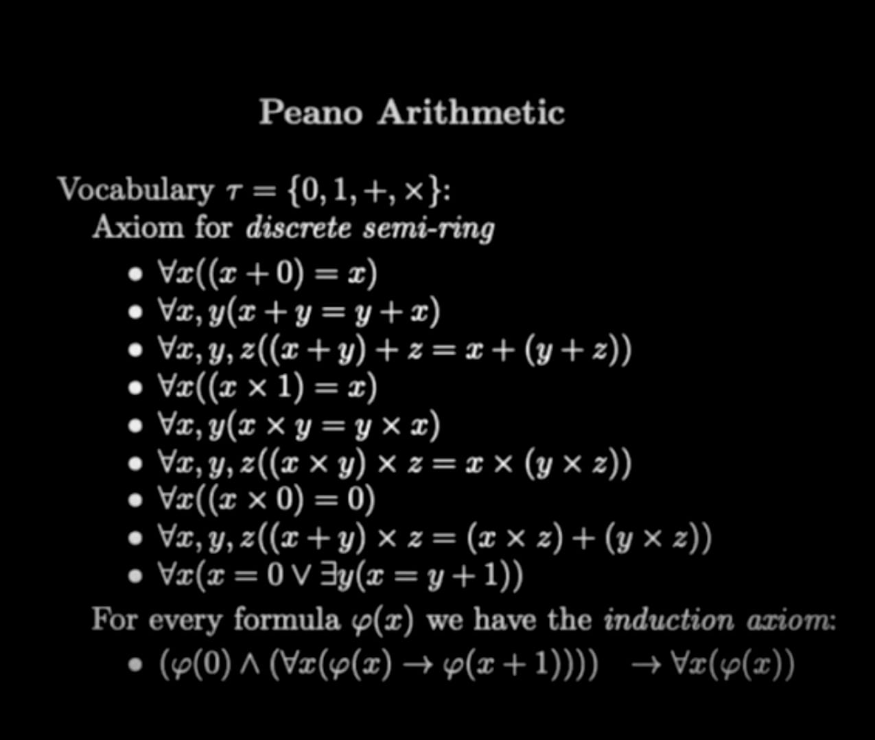 Peano Arithmetic